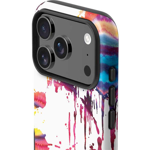Chromatic Splatter White iPhone 17 Pro Max Impact Case
