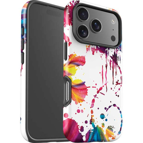 Chromatic Splatter White iPhone 17 Pro Max Impact Case