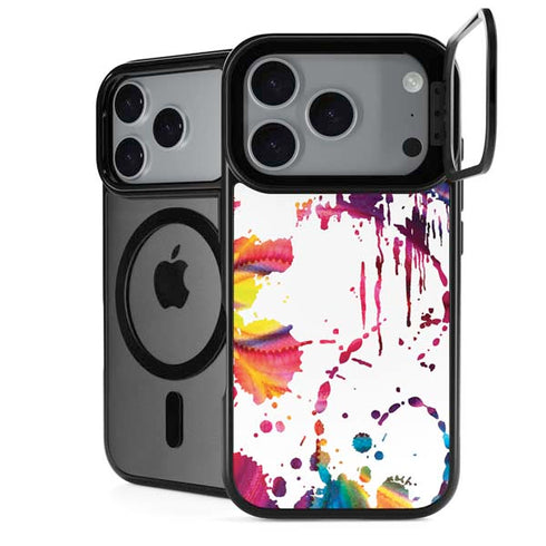 Chromatic Splatter White iPhone 17 Pro Max Kickstand Case