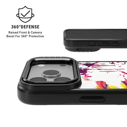 Chromatic Splatter White iPhone 17 Pro Max Kickstand Case