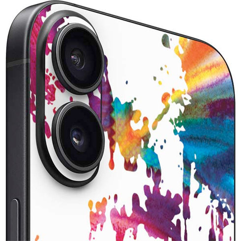 Chromatic Splatter White iPhone 17 Skin
