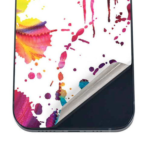 Chromatic Splatter White iPhone 17 Skin