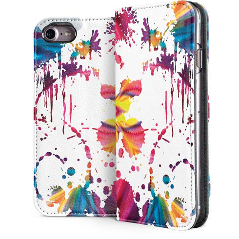Chromatic Splatter White iPhone 7 Folio Case
