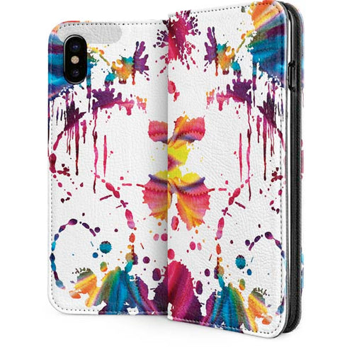 Chromatic Splatter White iPhone 8 Folio Case