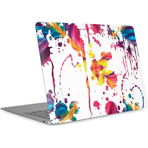 Chromatic Splatter White Apple MacBook Air Skin
