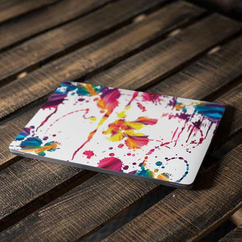Chromatic Splatter White Apple MacBook Air Skin