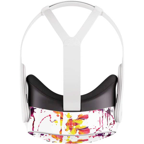 Chromatic Splatter White Meta Quest 3S Skin