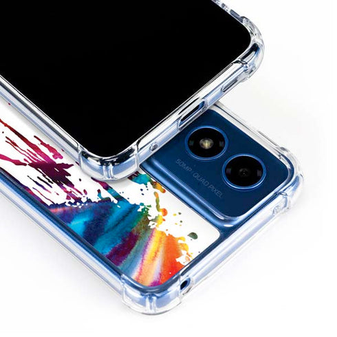 Chromatic Splatter White Moto G 5G (2024) Clear Case