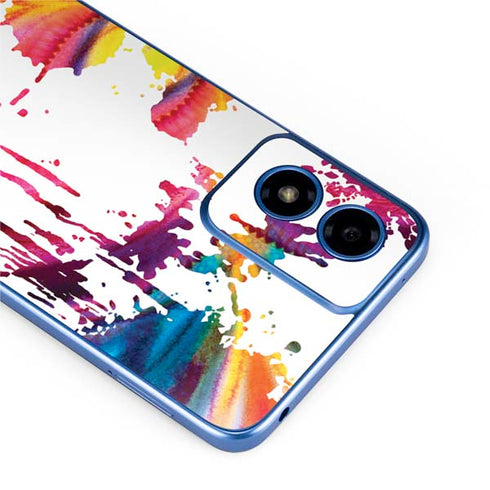 Chromatic Splatter White Moto G Play 4G (2024) Skin