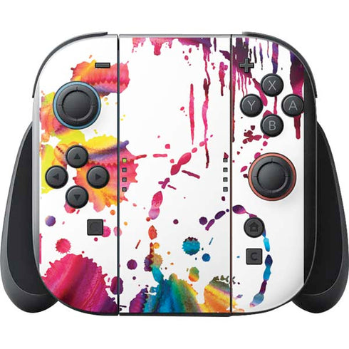 Chromatic Splatter White Nintendo Switch 2 (2025) with Joy-Con Skin