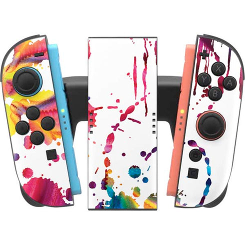 Chromatic Splatter White Nintendo Switch 2 (2025) Joy-Con Controller Skin