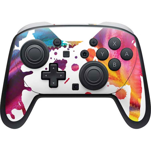 Chromatic Splatter White Nintendo Switch 2 (2025) Pro Controller Skin