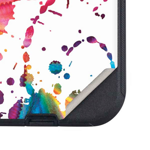 Chromatic Splatter White Otterbox Defender iPhone Skin