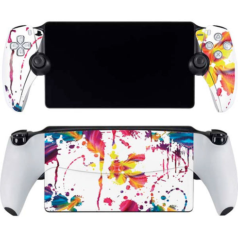 Chromatic Splatter White PlayStation Portal Remote Player Skin