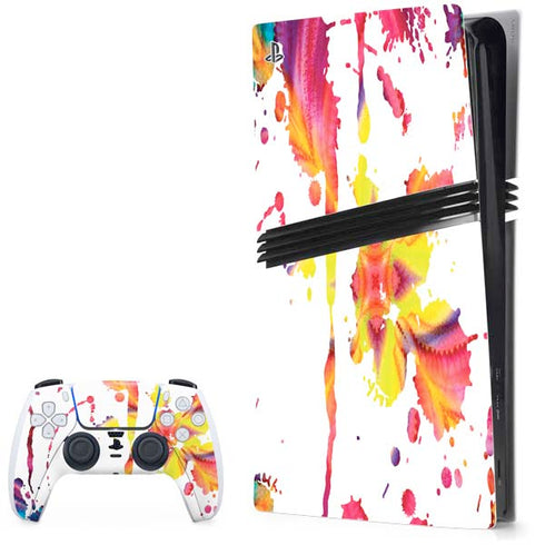 Chromatic Splatter White PlayStation PS5 Skins