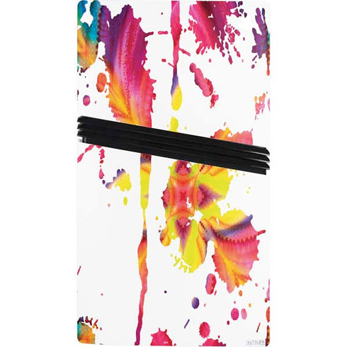 Chromatic Splatter White PS5 Pro Bundle Skin