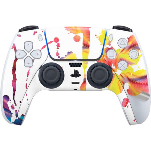 Chromatic Splatter White PS5 Pro Disk Bundle Skin