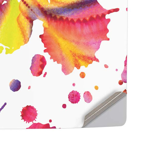 Chromatic Splatter White PS5 Pro Disk Console Skin