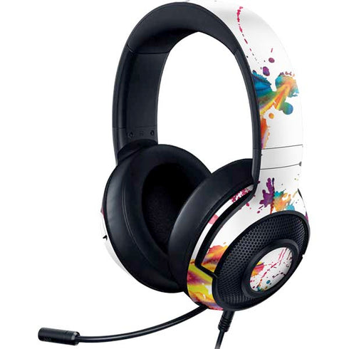 Chromatic Splatter White Razer Kraken X Skin