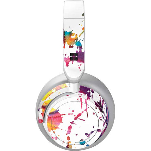 Chromatic Splatter White Surface Headphones Skin