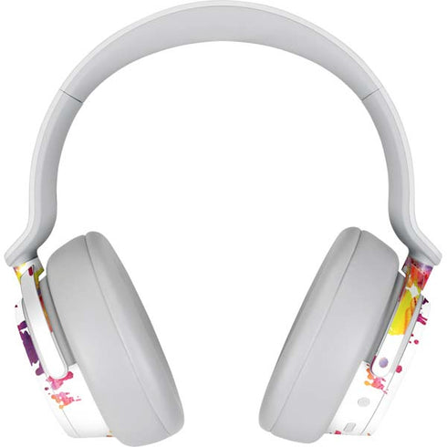 Chromatic Splatter White Surface Headphones Skin