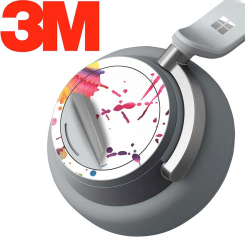 Chromatic Splatter White Surface Headphones Skin