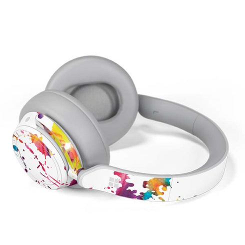 Chromatic Splatter White Surface Headphones Skin