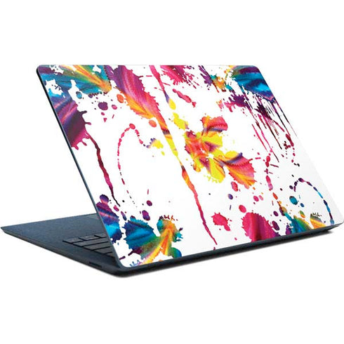 Chromatic Splatter White Surface Laptop Skin