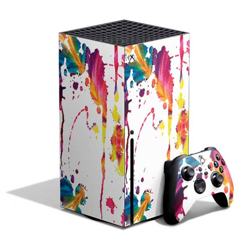 Chromatic Splatter White Xbox Series X Skins