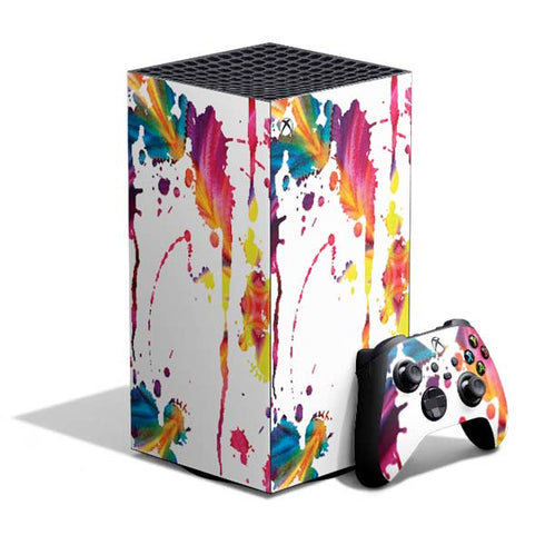 Chromatic Splatter White XBox Series X Digital Edition Bundle Skin