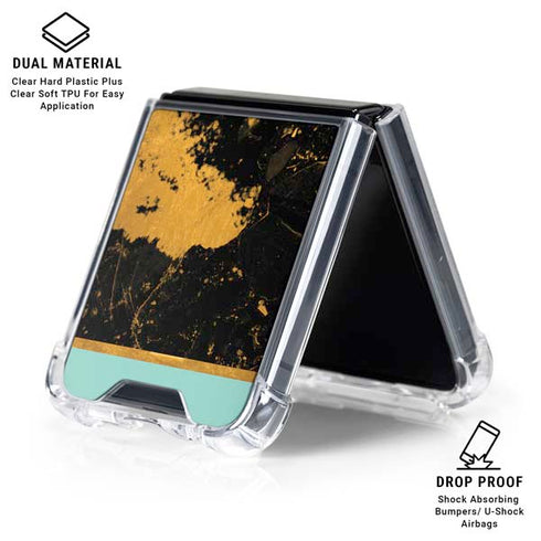 Chunky Marble Galaxy Z Flip6 Clear Case