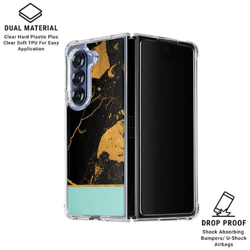 Chunky Marble Galaxy Z Fold6 Clear Case