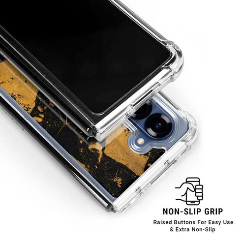 Chunky Marble Galaxy Z Fold6 Clear Case