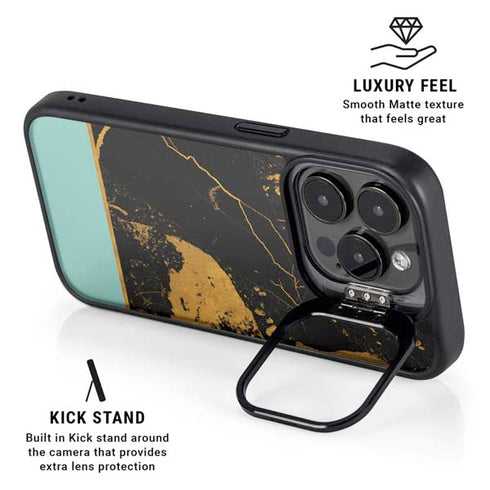 Chunky Marble iPhone 15 Pro Kickstand Case