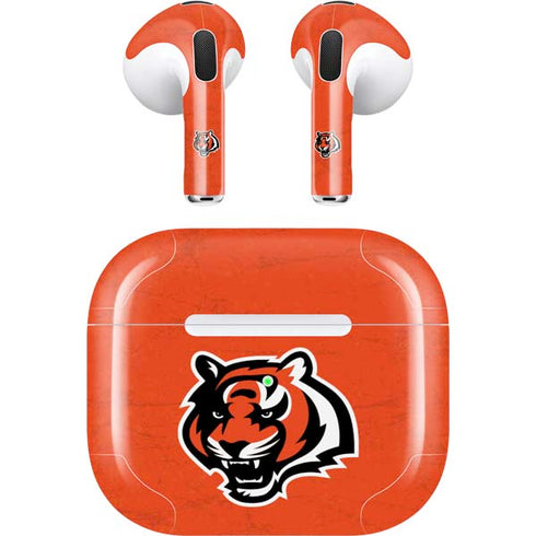 NFL Cincinnati Bengals - Alternate Distressed Apple AirPods (3rd Gen 2021) Skin