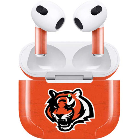 NFL Cincinnati Bengals - Alternate Distressed Apple AirPods (3rd Gen 2021) Skin