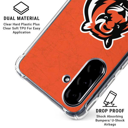 NFL Cincinnati Bengals - Alternate Distressed Galaxy A36 5G Clear Case