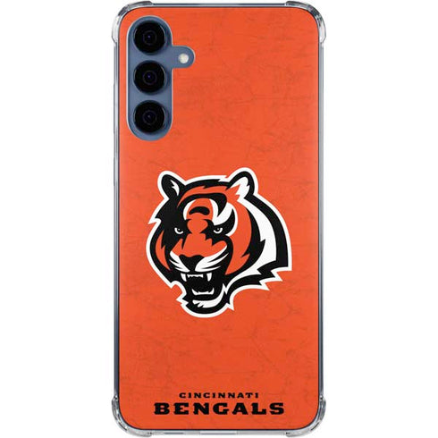 NFL Cincinnati Bengals - Alternate Distressed Galaxy A55 5G Clear Case