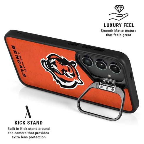 NFL Cincinnati Bengals - Alternate Distressed Galaxy S25 Kickstand Case