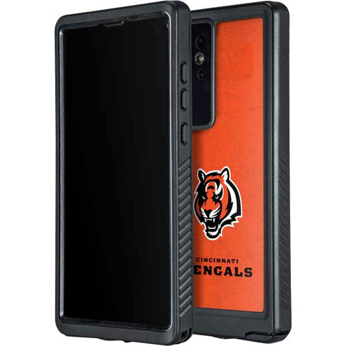 NFL Cincinnati Bengals - Alternate Distressed Galaxy S24 Ultra Waterproof Case