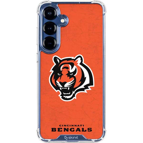 NFL Cincinnati Bengals - Alternate Distressed Galaxy S25 Plus Clear Case