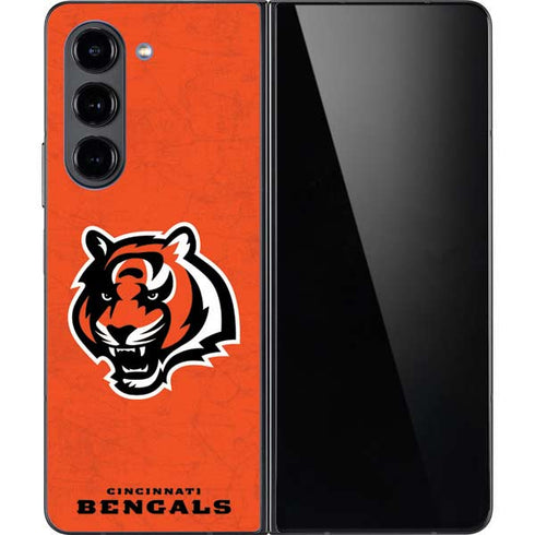 NFL Cincinnati Bengals - Alternate Distressed Galaxy Z Fold5 5G Skin