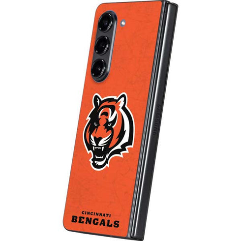 NFL Cincinnati Bengals - Alternate Distressed Galaxy Z Fold5 5G Skin