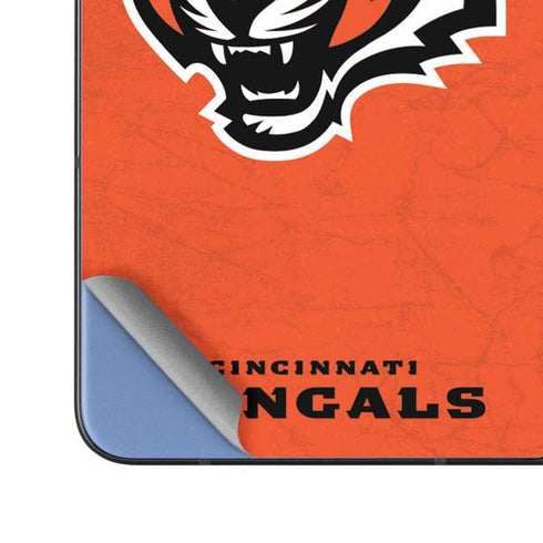 NFL Cincinnati Bengals - Alternate Distressed Galaxy Z Fold5 5G Skin