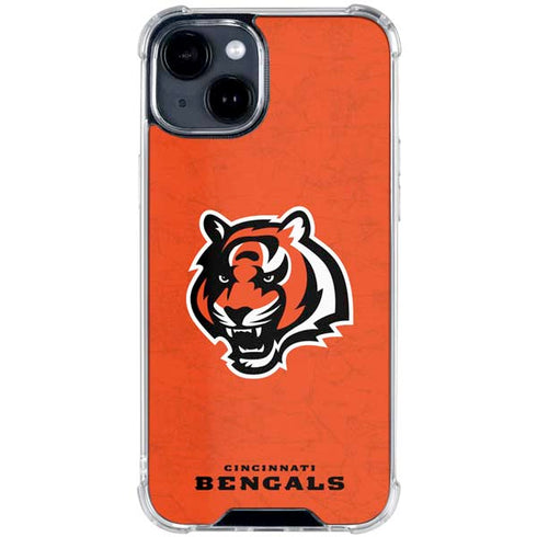 NFL Cincinnati Bengals - Alternate Distressed iPhone 15 Clear Case