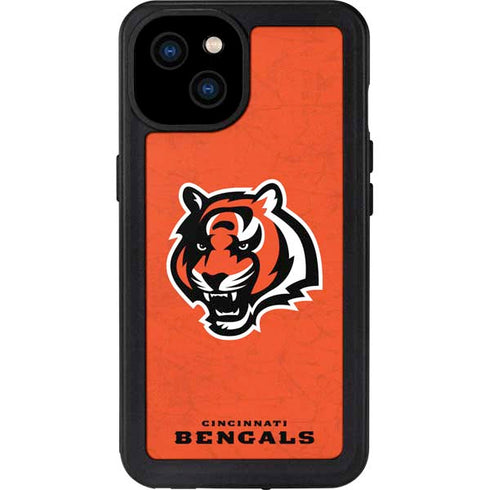NFL Cincinnati Bengals - Alternate Distressed iPhone 15 Plus Waterproof Case