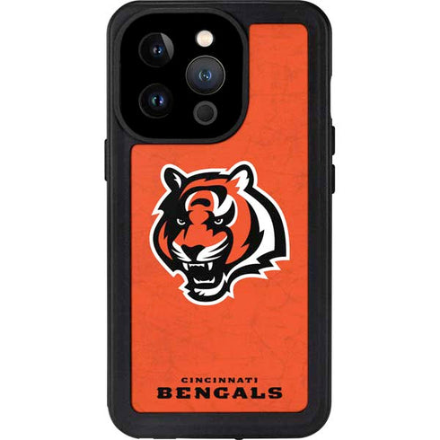 NFL Cincinnati Bengals - Alternate Distressed iPhone 15 Pro Waterproof Case