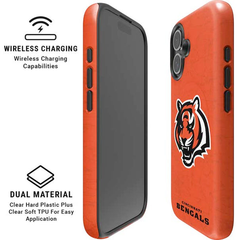 NFL Cincinnati Bengals - Alternate Distressed iPhone 16 Plus Magsafe Impact Case
