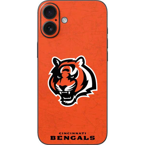NFL Cincinnati Bengals - Alternate Distressed iPhone 16 Plus Skin