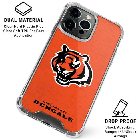 NFL Cincinnati Bengals - Alternate Distressed iPhone 16 Pro Clear Case
